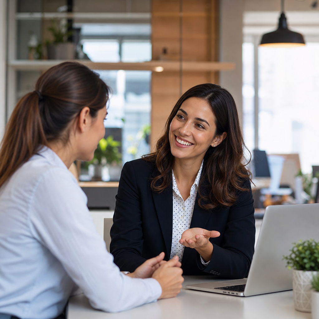 Small business owners discussing CRM automation