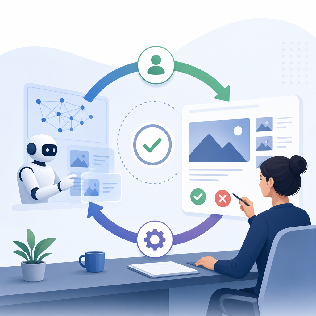Workflow section for AI content editing